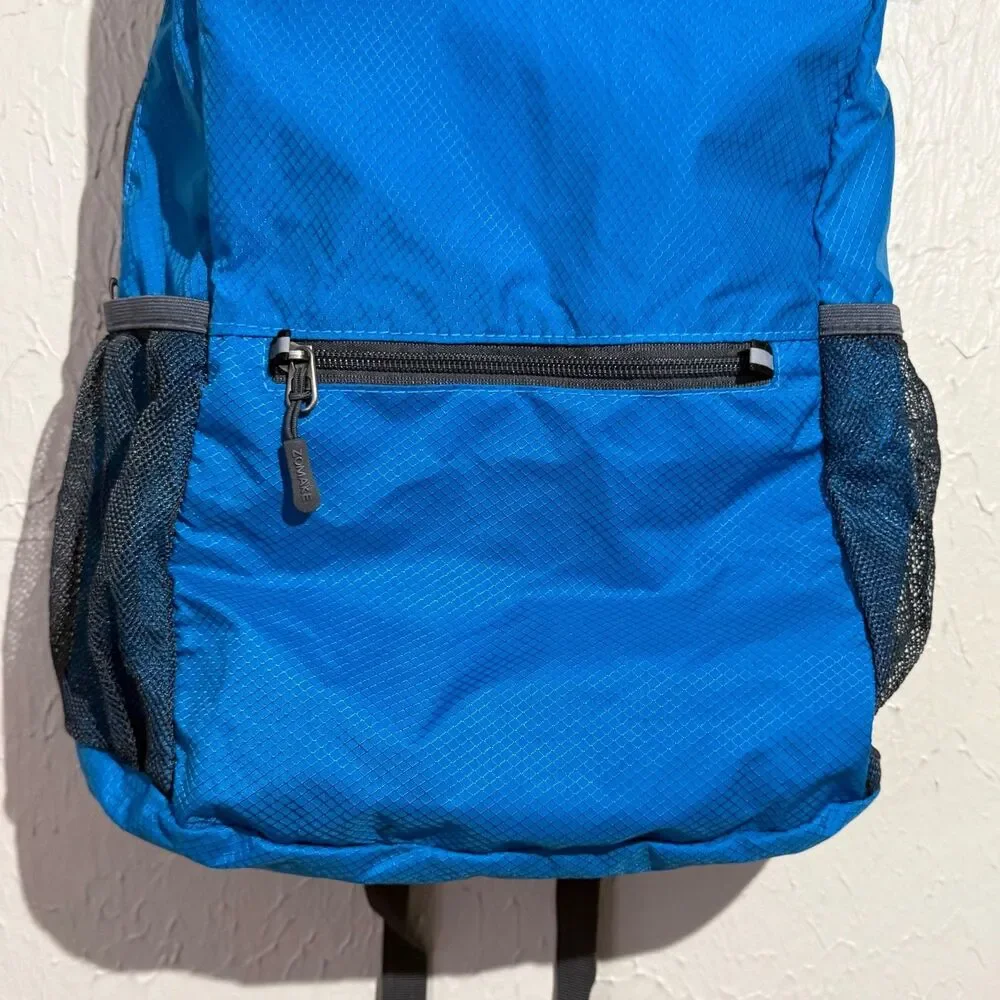 ZOMAKE Packable Backpack Lightweight Foldable Daypack Travel Hiking Aqua Blue